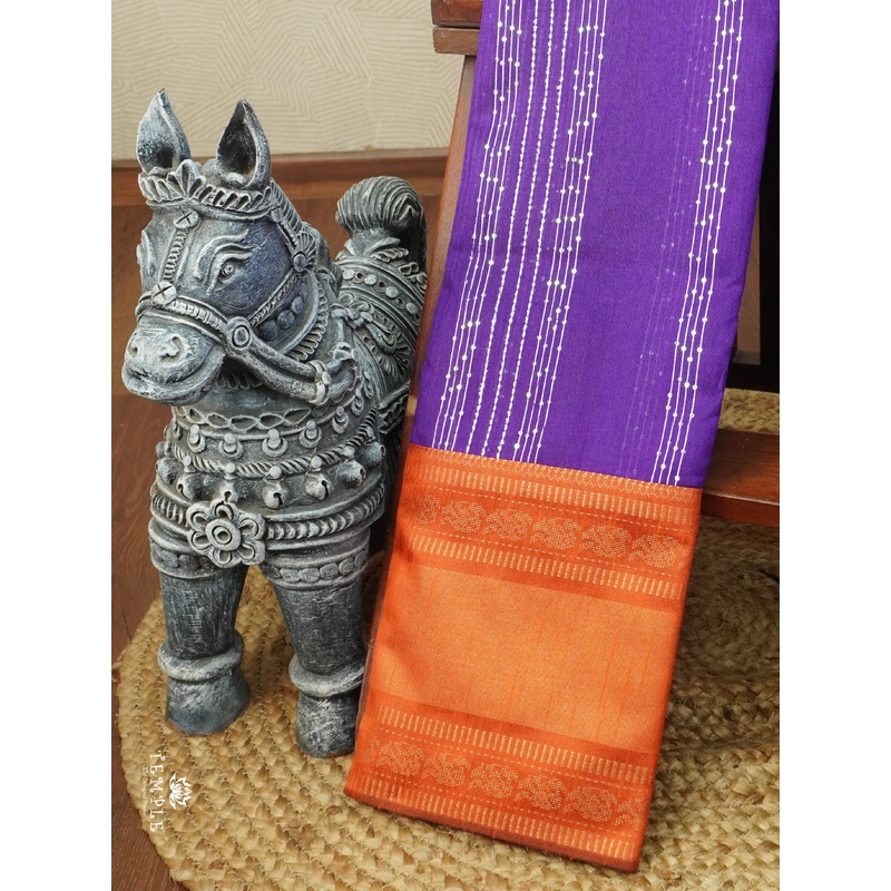 Raw Silk Saree With Sequins Work | TTDS3035