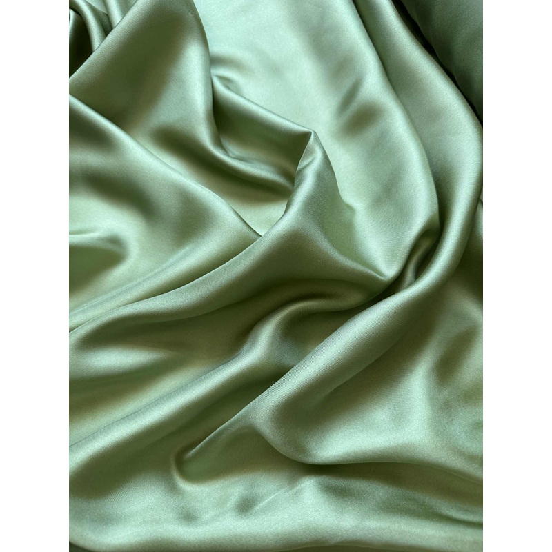Sage Green 100% Silk Twill Fabric 12mm weight