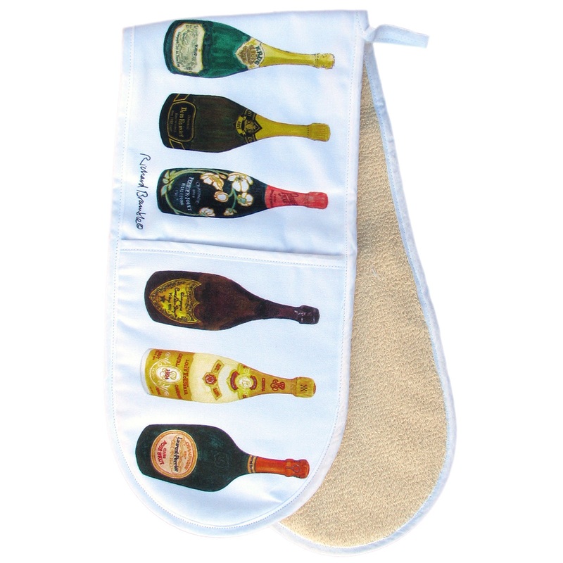 Wines & Champagne Cotton Oven Gloves