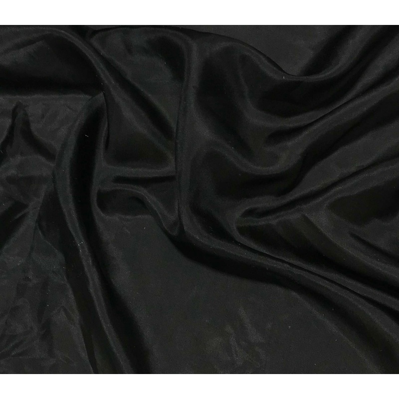 Black - 8mm Silk Habotai