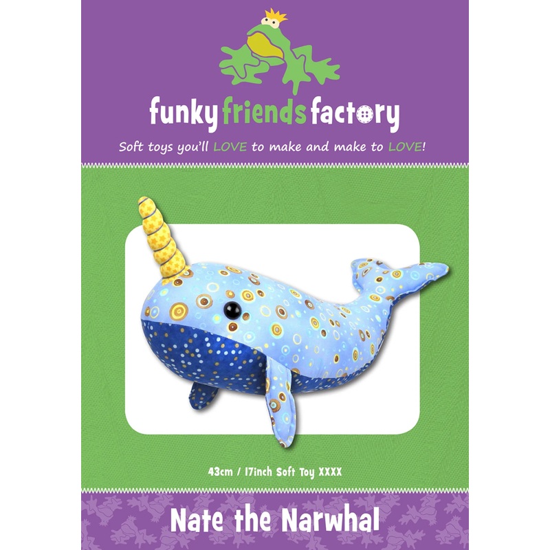 Funky Friends Pattern - Nate The Narwhal