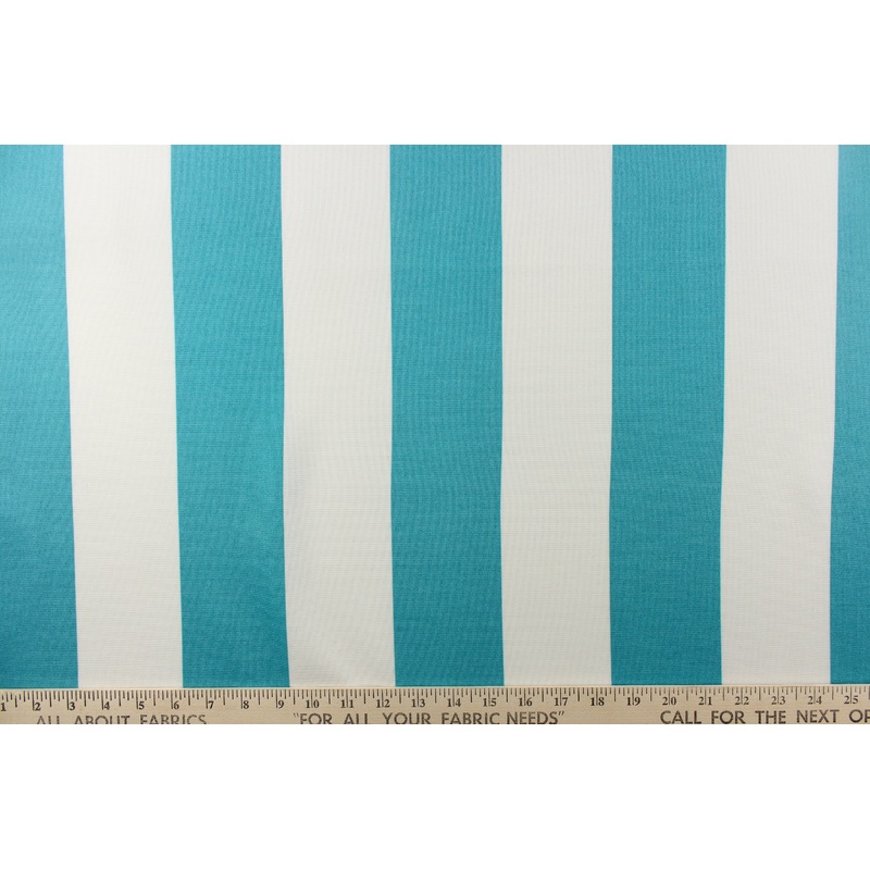Richloom Solarium Outdoor Cabana Stripe in Teal