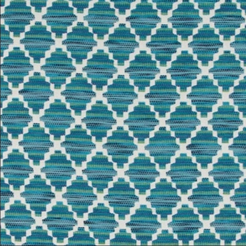 Robert Allen Festive Lights Tapestry Fabric in Aqua 520045