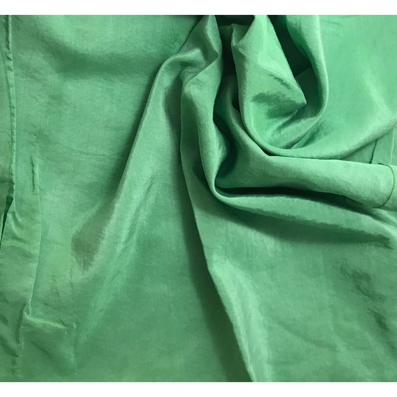 Spring Green - Hand Dyed Silk/ Cotton Habotai
