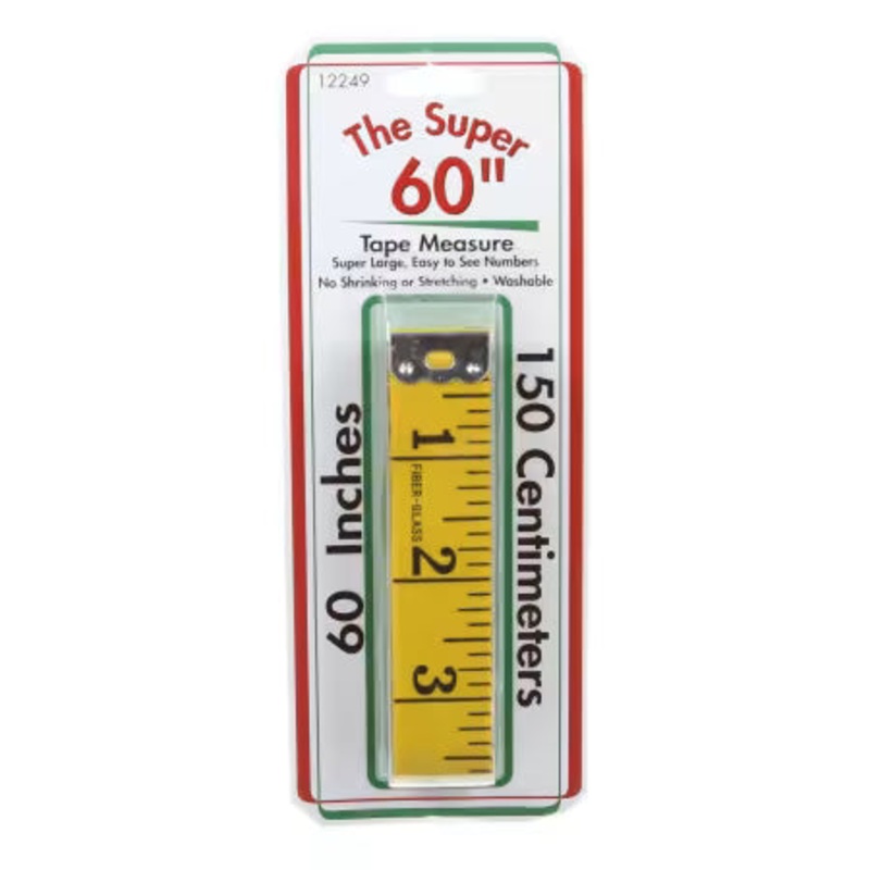 Super Tape Measure 60in Yellow Fiberglass