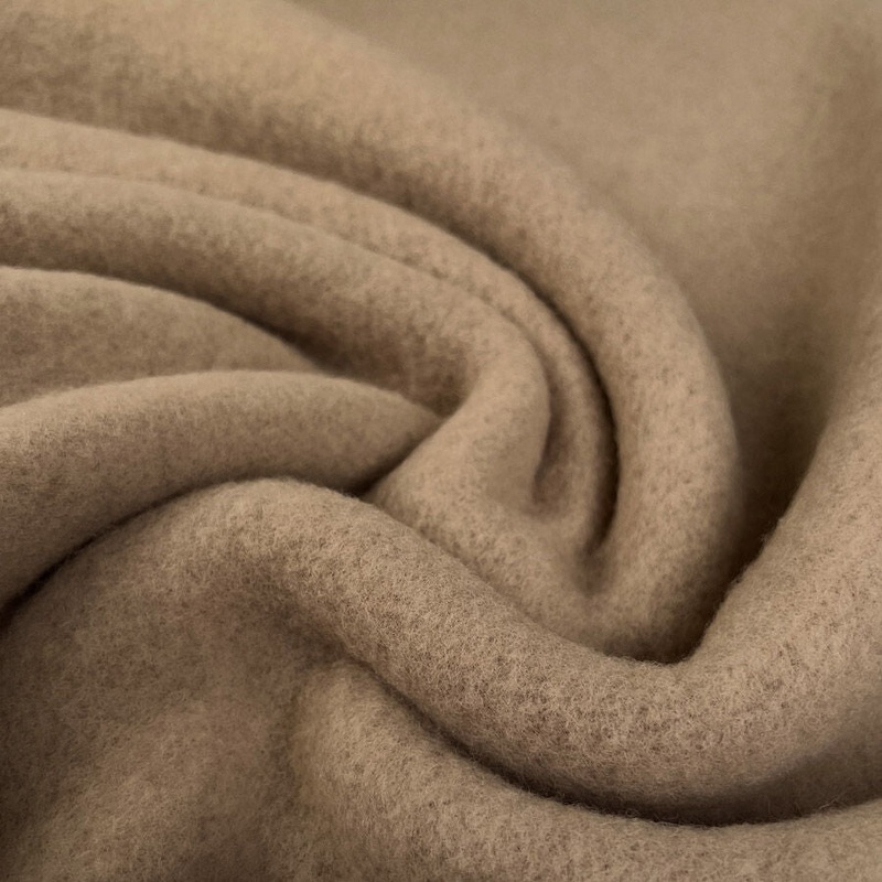 Remnant - 100% Wool Fleece - Beige (0.75m)