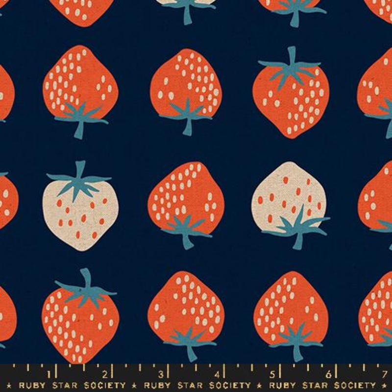 Strawberry Canvas in Navy