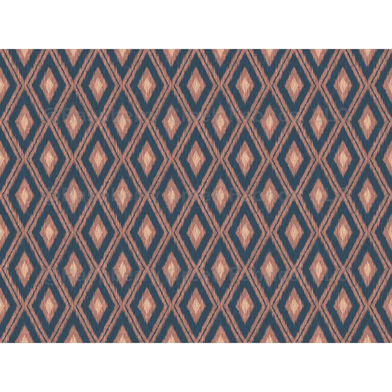 Traditional Diamond Rhombus Ikat Geometric Pattern in Brown