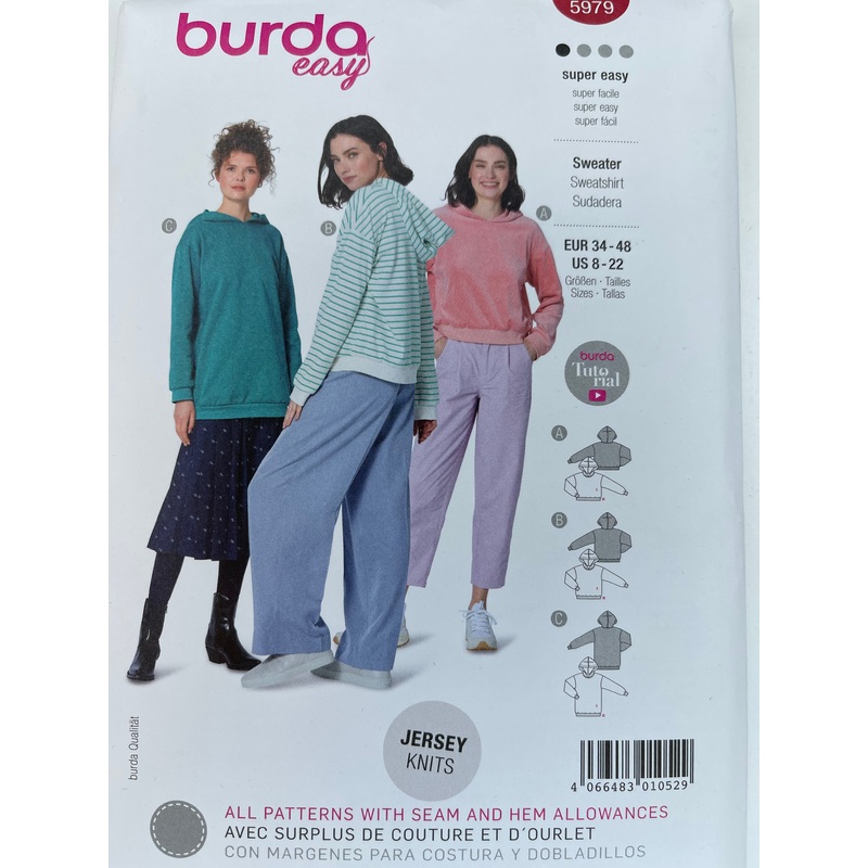 BURDA Women Sweater Pattern - 5979