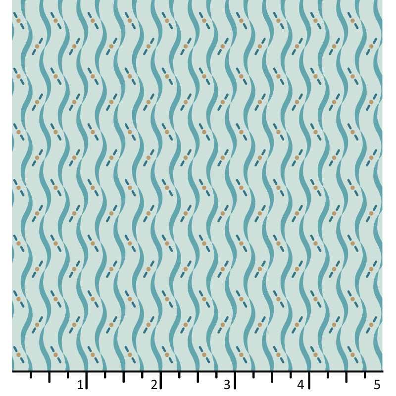 Sands Of Time Quilt Fabric By EQP Regatta - Frosty Blue