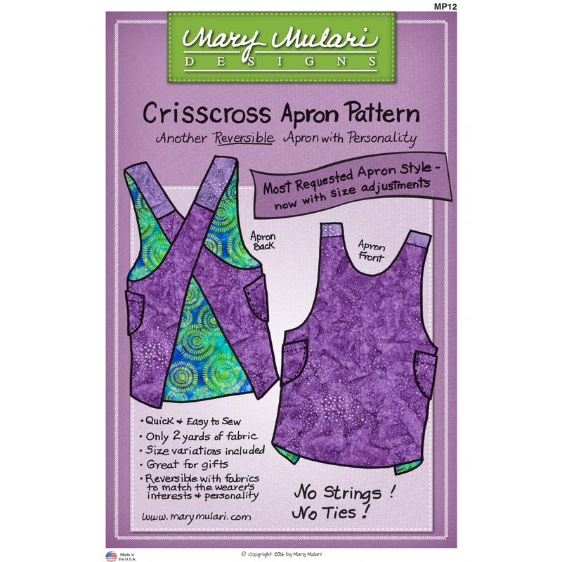 Criss Cross Apron Pattern by Mary Mulari Designs