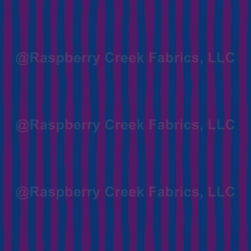 Purple & Dark Blue Wonky Stripes