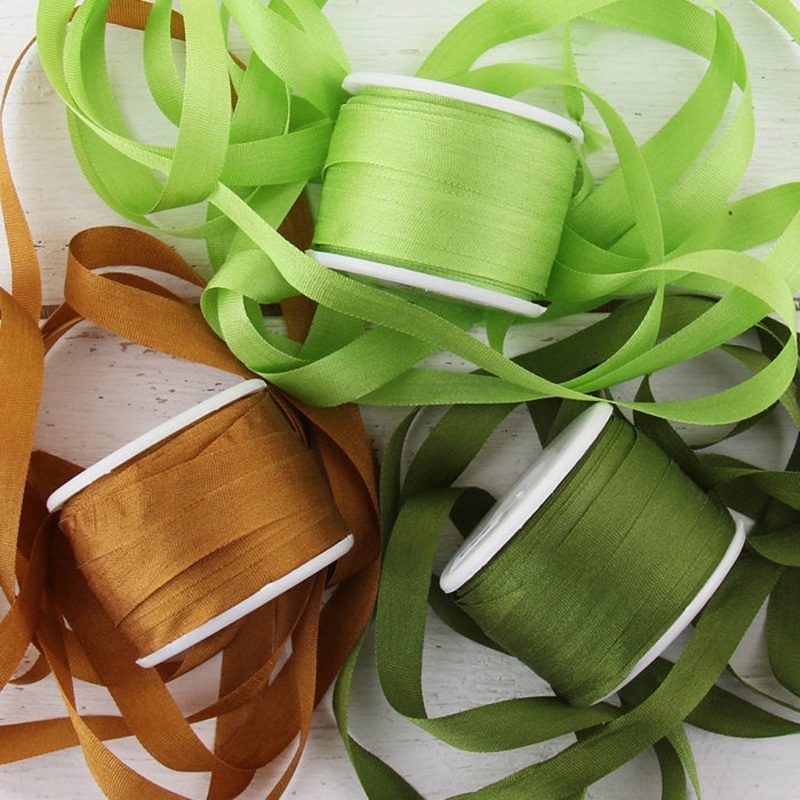 7mm Silk Ribbon Set - Nature Shades - Three Spool Collection