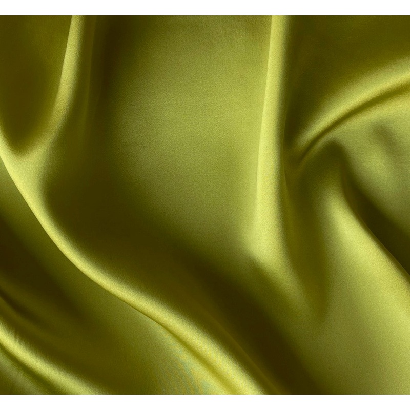Chartreuse Dust Silk Satin Charmeuse (Made in Italy)