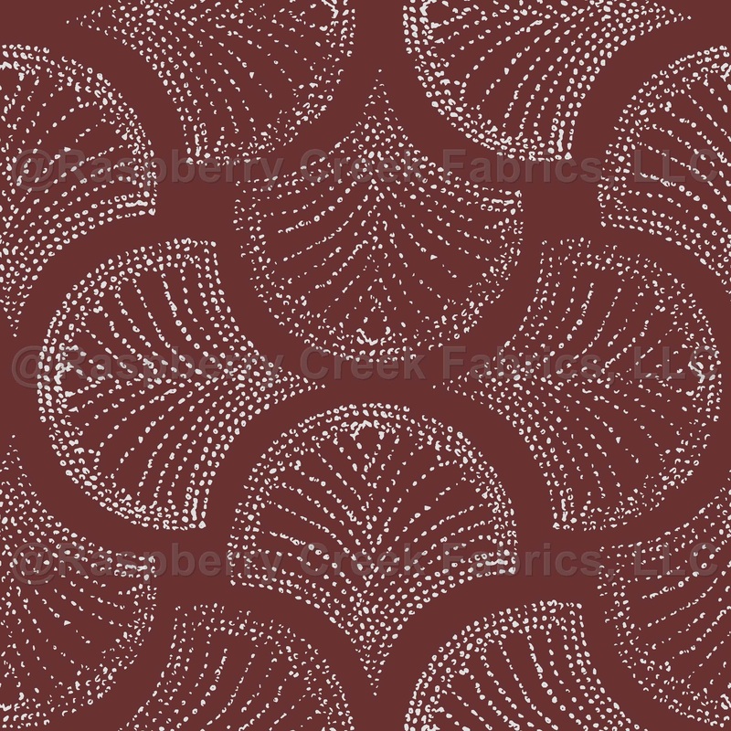 Ogee block print dotted pattern - purple brown