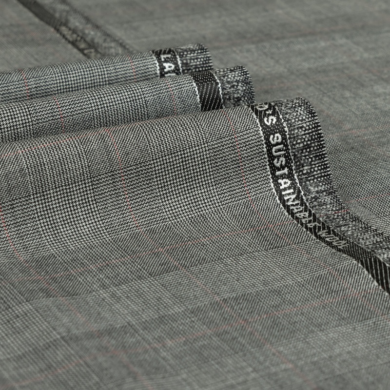 Park Lane - Split Hopcheck 100% Super 120's Wool Light Grey