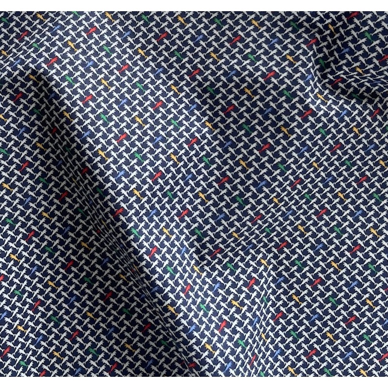 Paul Smith Primary-Colored Sharks Cotton Lawn (Made in Italy)