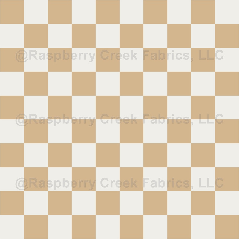 Retro Checker Checkerboard Neutral Tan + Off White