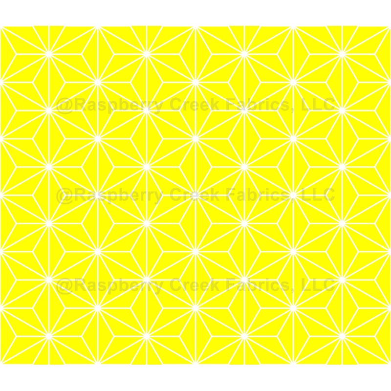 Asanoha, Traditional Japanese Pattern, Yellow and White