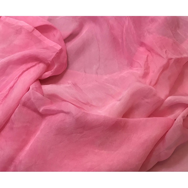 Baby Pink - Hand Dyed Soft Silk Organza