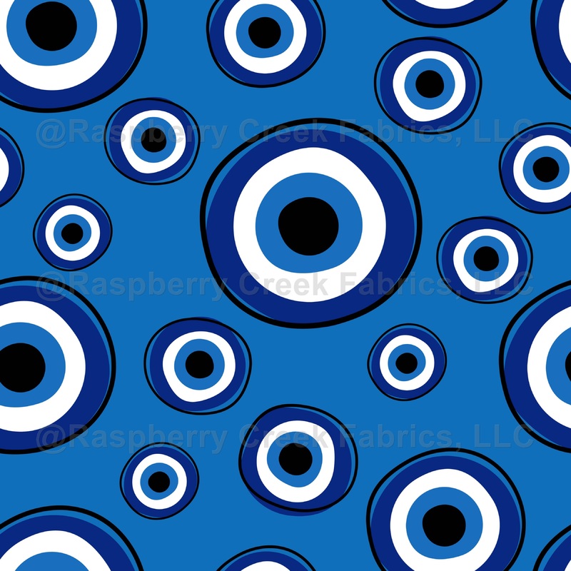 Hamsa, Mati, Evil Eye Pattern, Greek Eye, Turkish Eye, Nazar Talisman, Blue, Black