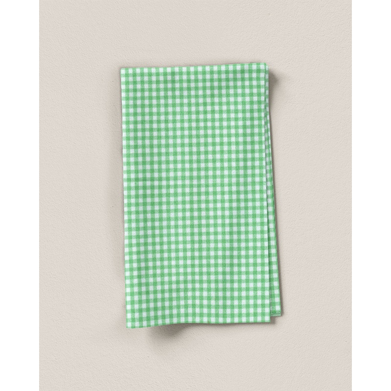 Retro Green Kitchen Gingham Cotton - 3.75 Yard Remnant