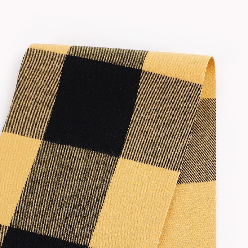 Stretch Cotton/Viscose Buffalo Check - Bumblebee