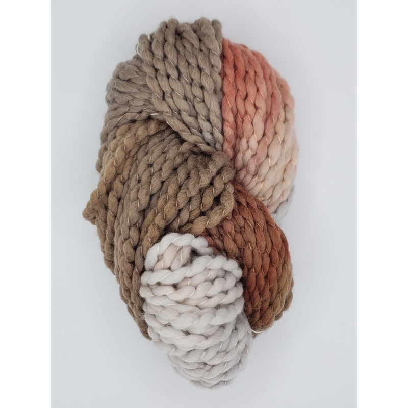 Crimp - CHAI LATTE - Hand Dyed Chunky Textured Yarn - Landscape Shades
