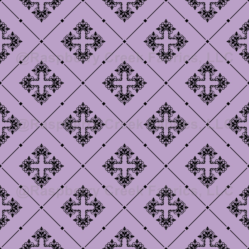 Purple Damask, Baroque Pattern, Venetian Damask, French Damask
