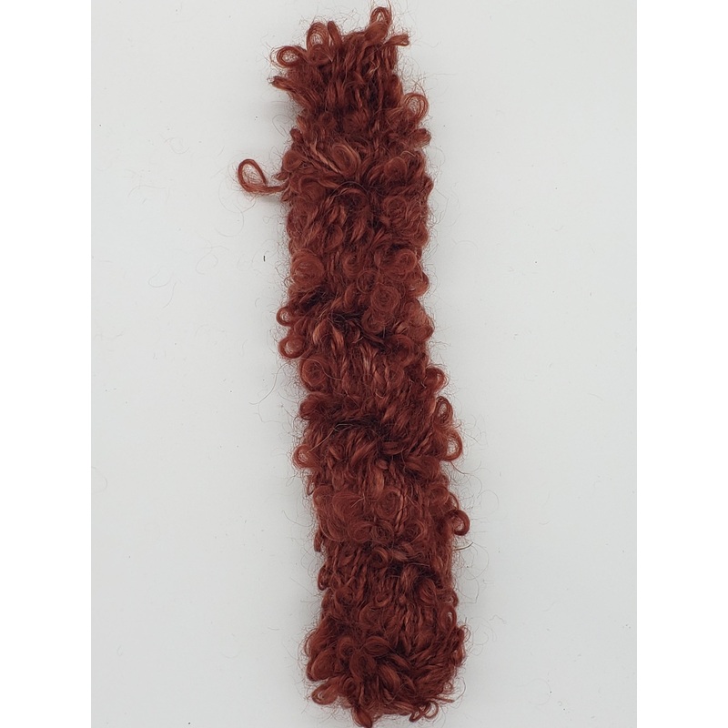 Mohair Loopy Locks - CINNABAR - 5345 Hand Dyed Boucle Yarn B1