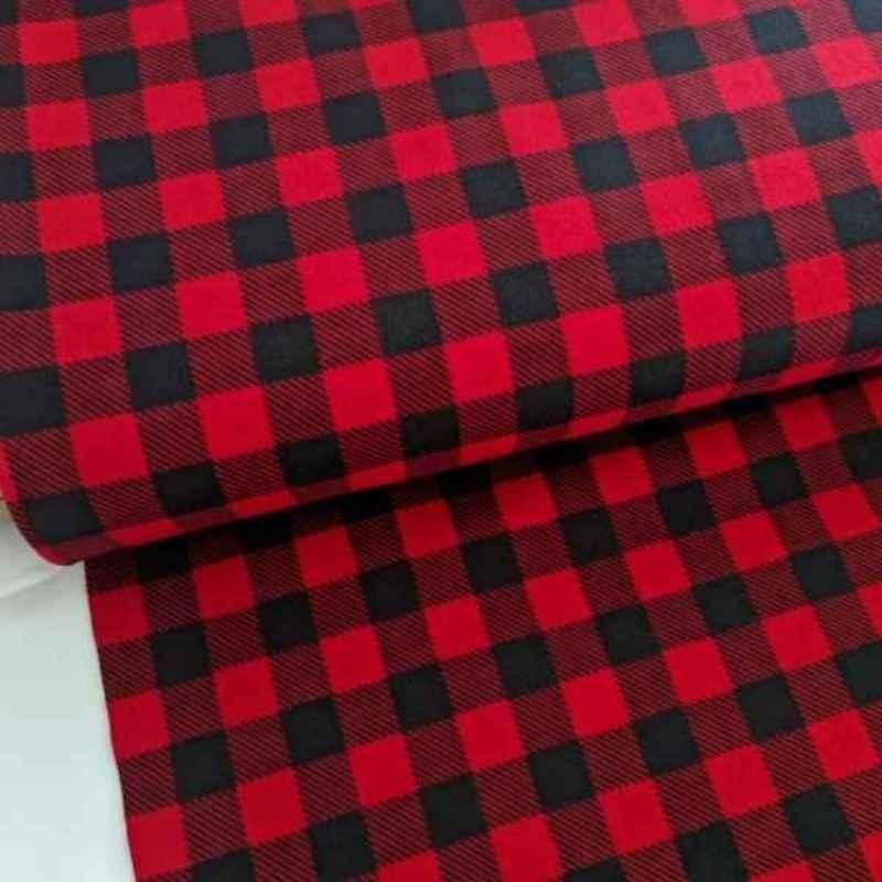 Red Buffalo Plaid Flannel by Camelot, Red Black Buffalo