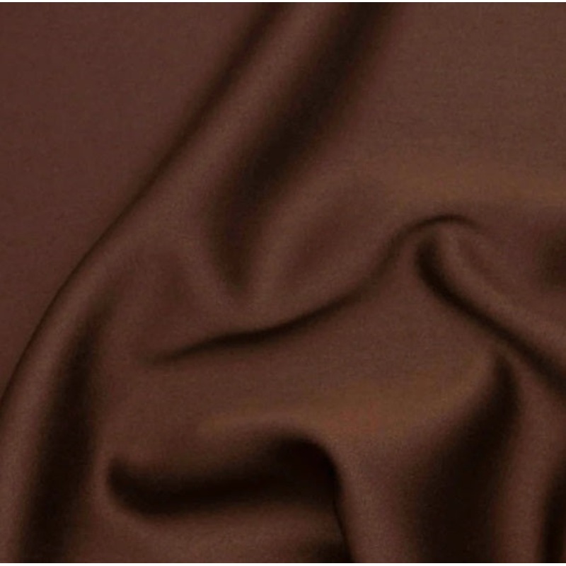 Satin Fabric in Dark Brown | All About Fabrics