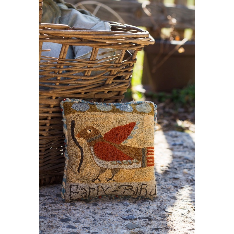 Early Bird Sawdust Pillow - Punch Needle Pattern