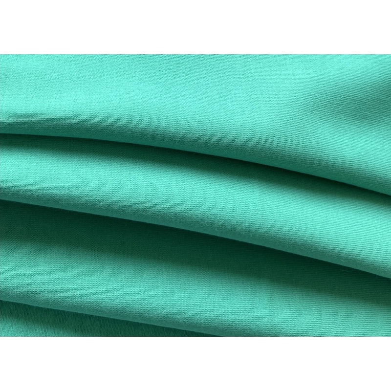 Turquoise Lagoon Cotton Sweatshirt Knit (Made in Italy)