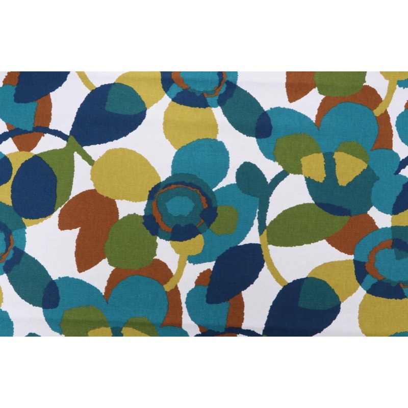 Robert Allen Abstract Flora Fabric in Turquoise