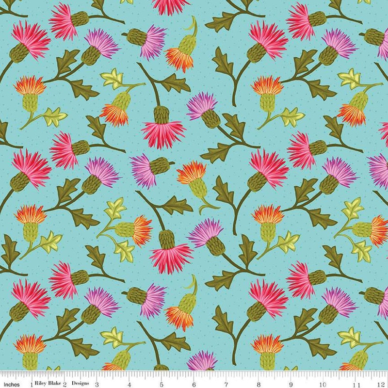 Zinnias - Thistle Aqua