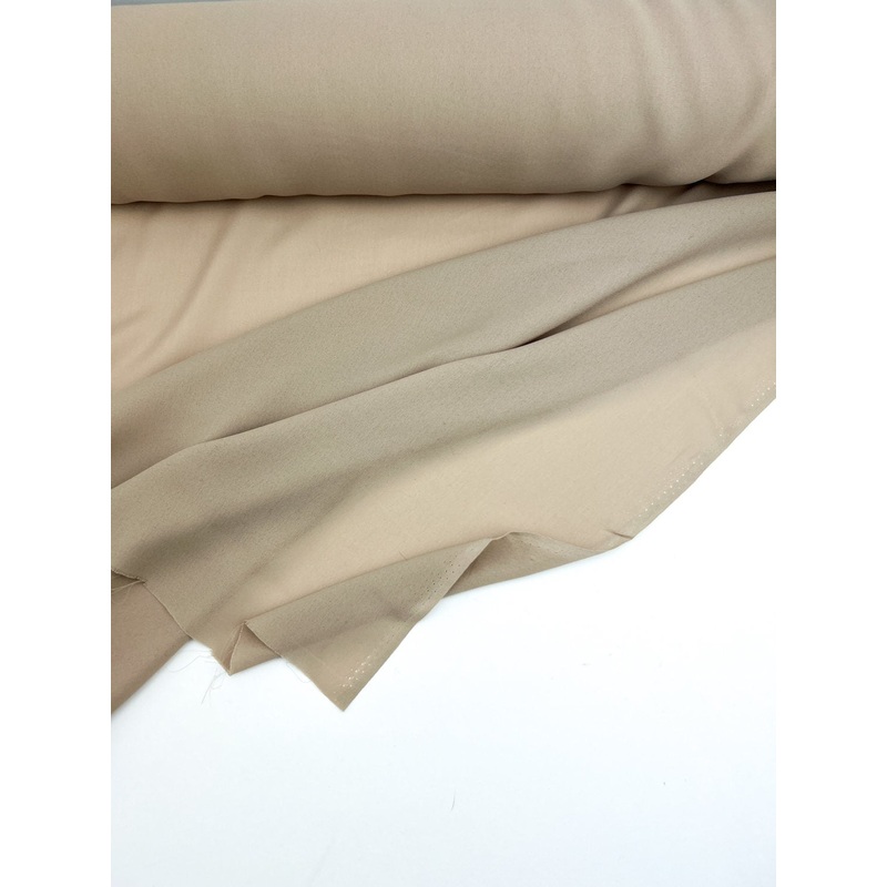 Sand Beige Crepe Georgette Light Weight Woven Designer Fabric Remnant 3 yards