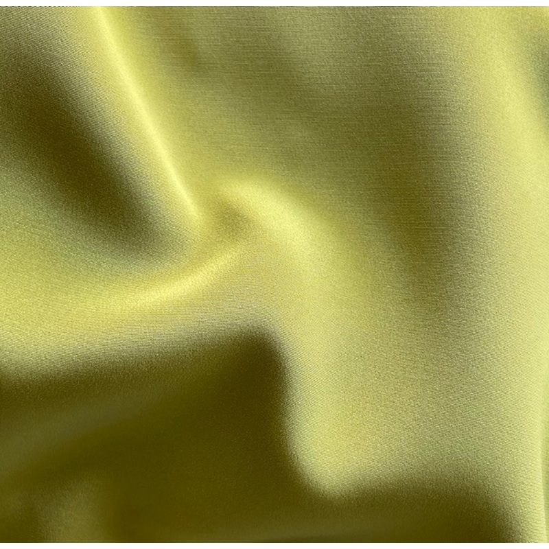 Saturated Gilded Olive 3-Ply 30mm Stretch Silk Crepe