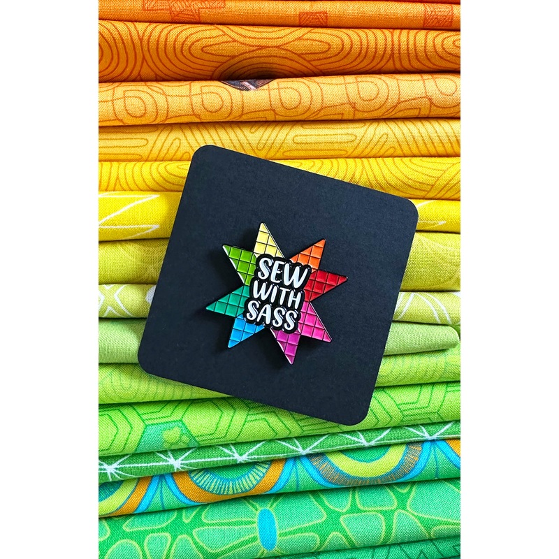 Sew With Sass Enamel Pin