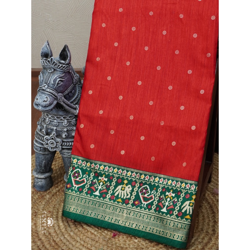 Semi Silk Saree With Patola Print | TTDS3032