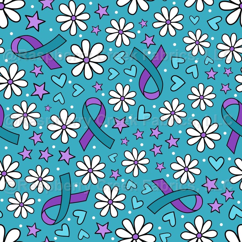 Suicide Prevention Awarenss Ribbons Teal Purple