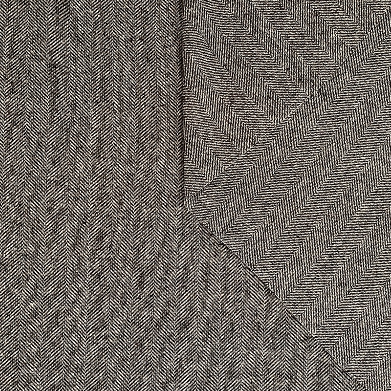 HERRINGBONE WOOL BLEND CHARCOAL