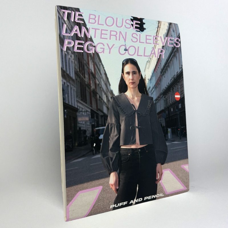 Puff and Pencil - Tie Blouse, Peggy Collar x Lantern Sleeve