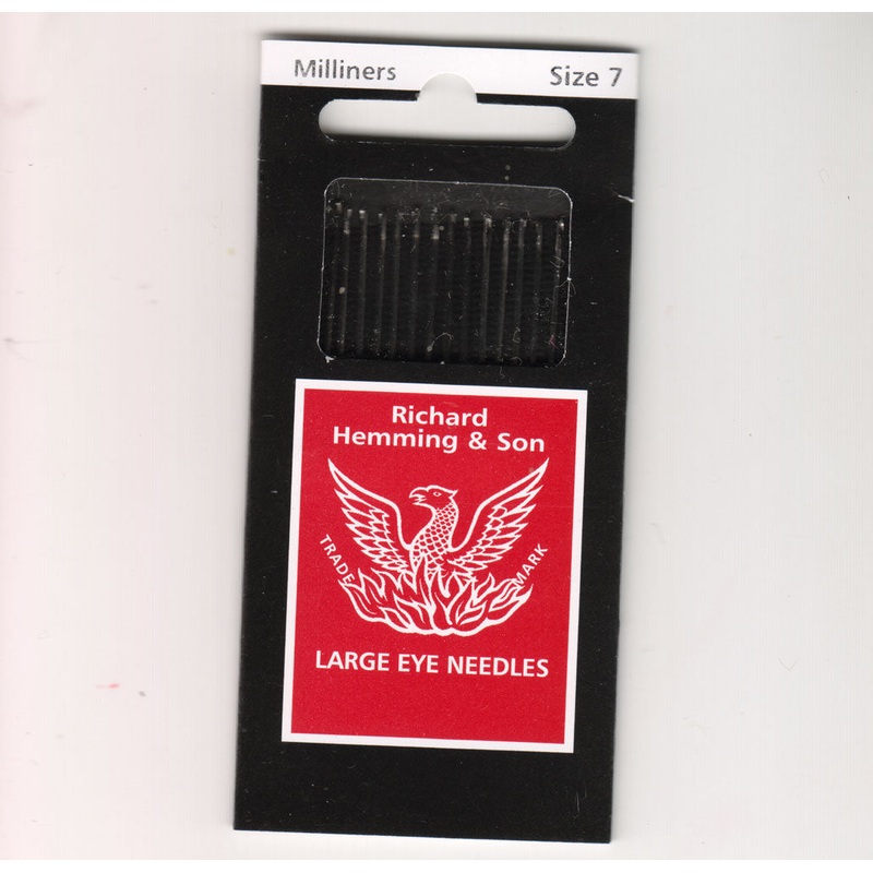 Richard Hemming Needles - Milliners Size 7 - Made in England