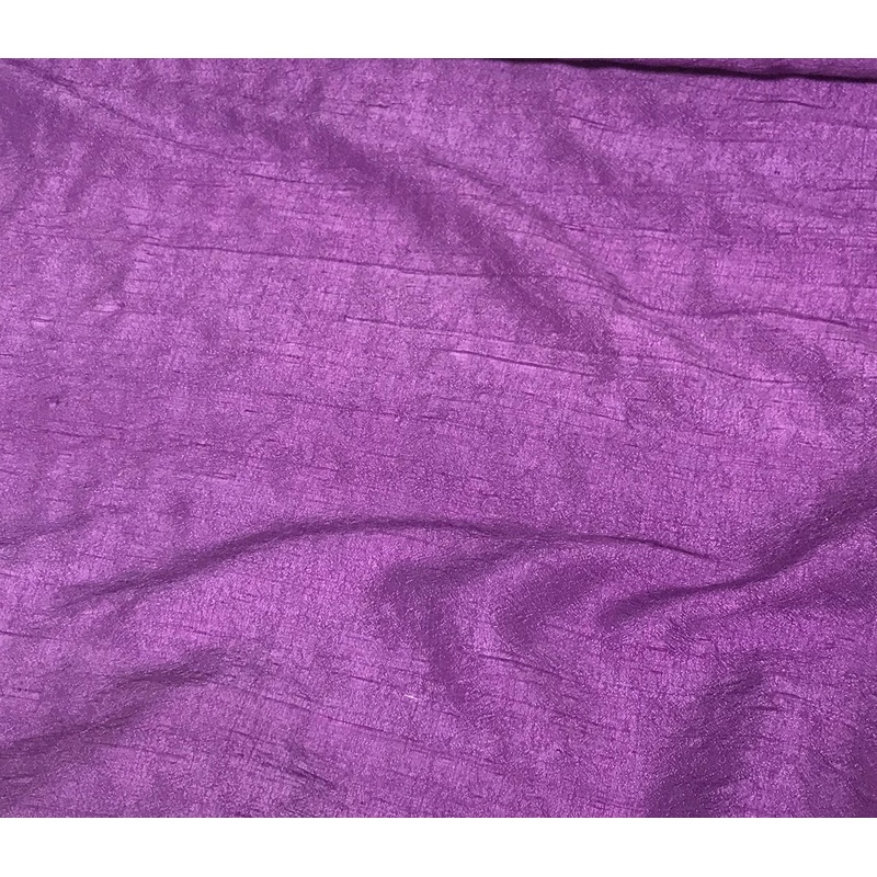 Amethyst Purple - Hand Dyed Silk Dupioni Fabric
