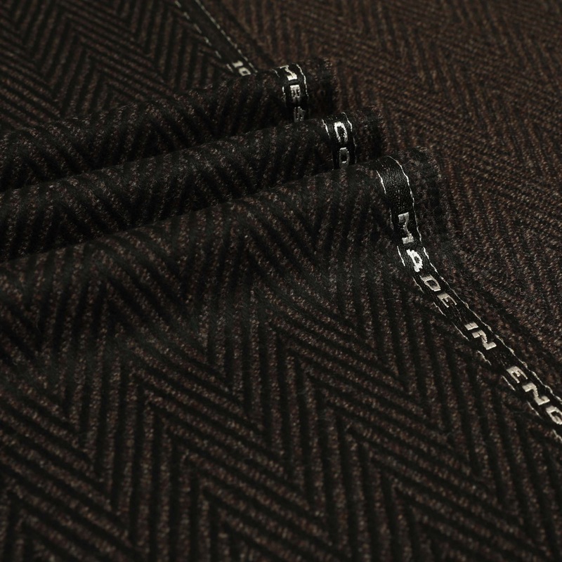 Snowdonia - Herringbone Wool Coating Brown