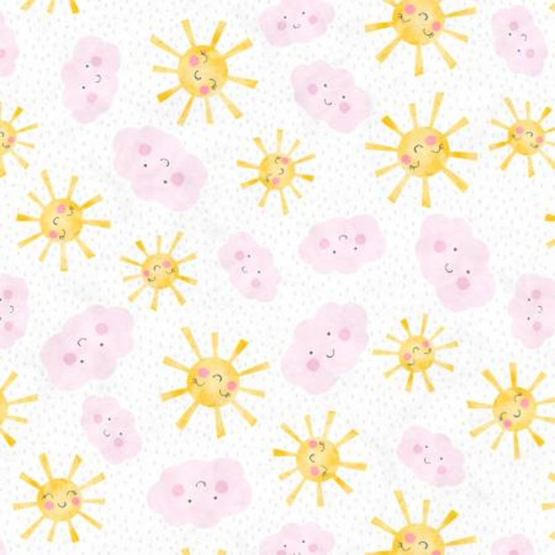 Sun and Clouds in White