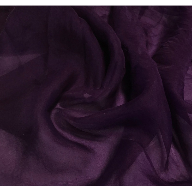 Amethyst Purple - Hand Dyed Silk Organza