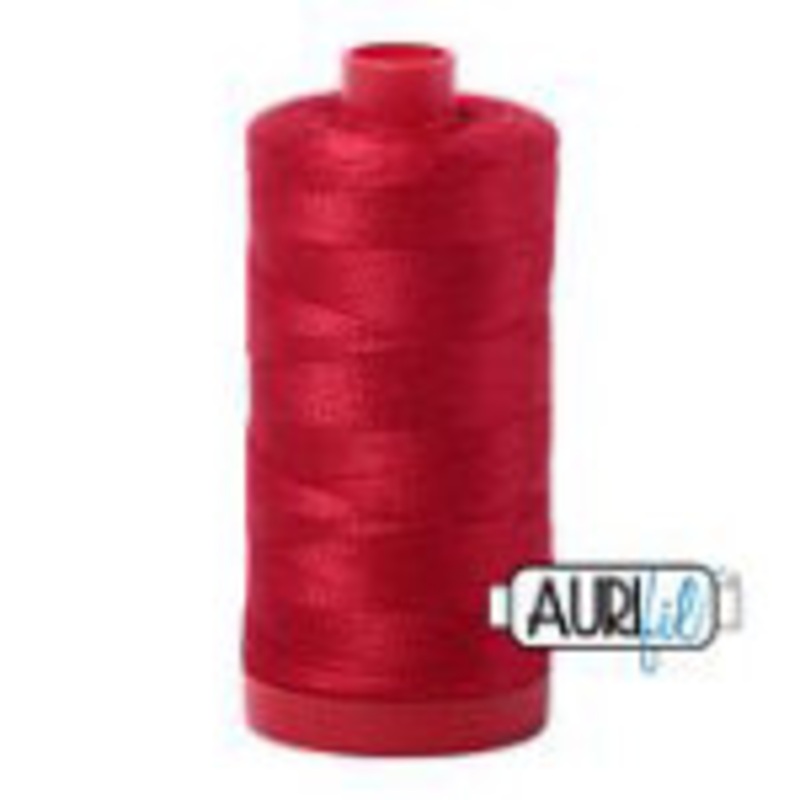 Aurifil Cotton Mako 12wt Thread 356 yards - Red #2250