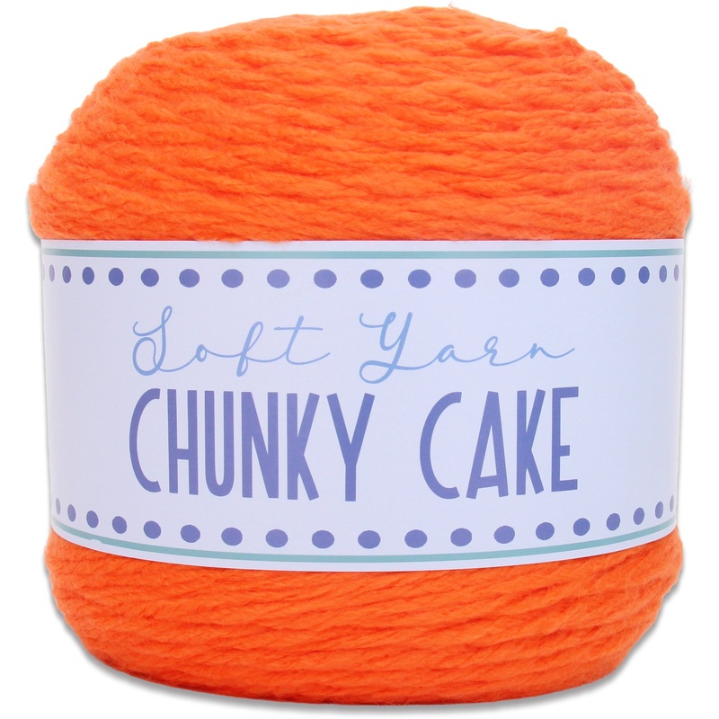 Chunky Yarn Big Cake - Orange, 300g (316 Yards) Thick Super Bulky #6